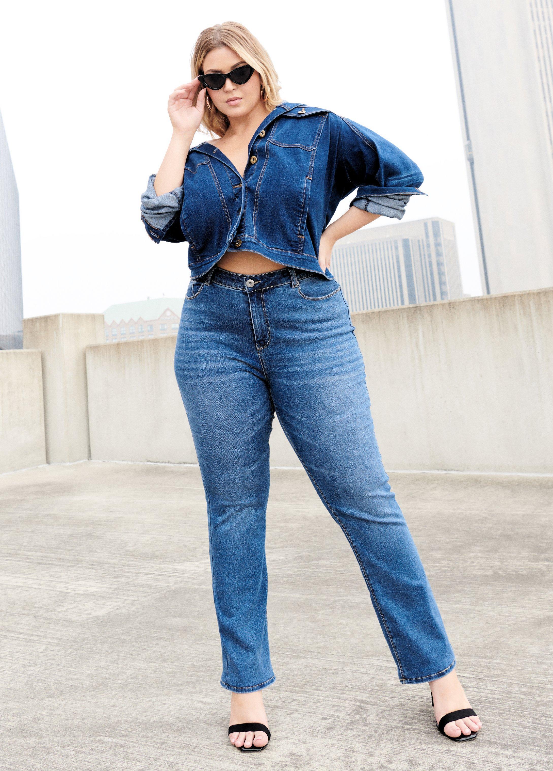 Plus Size Legendary Medium Wash Bootcut Jean Ashley Stewart product image