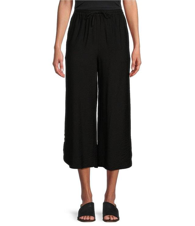 John Mark Pull-On Curved Side Hem Crop Pants Product Image