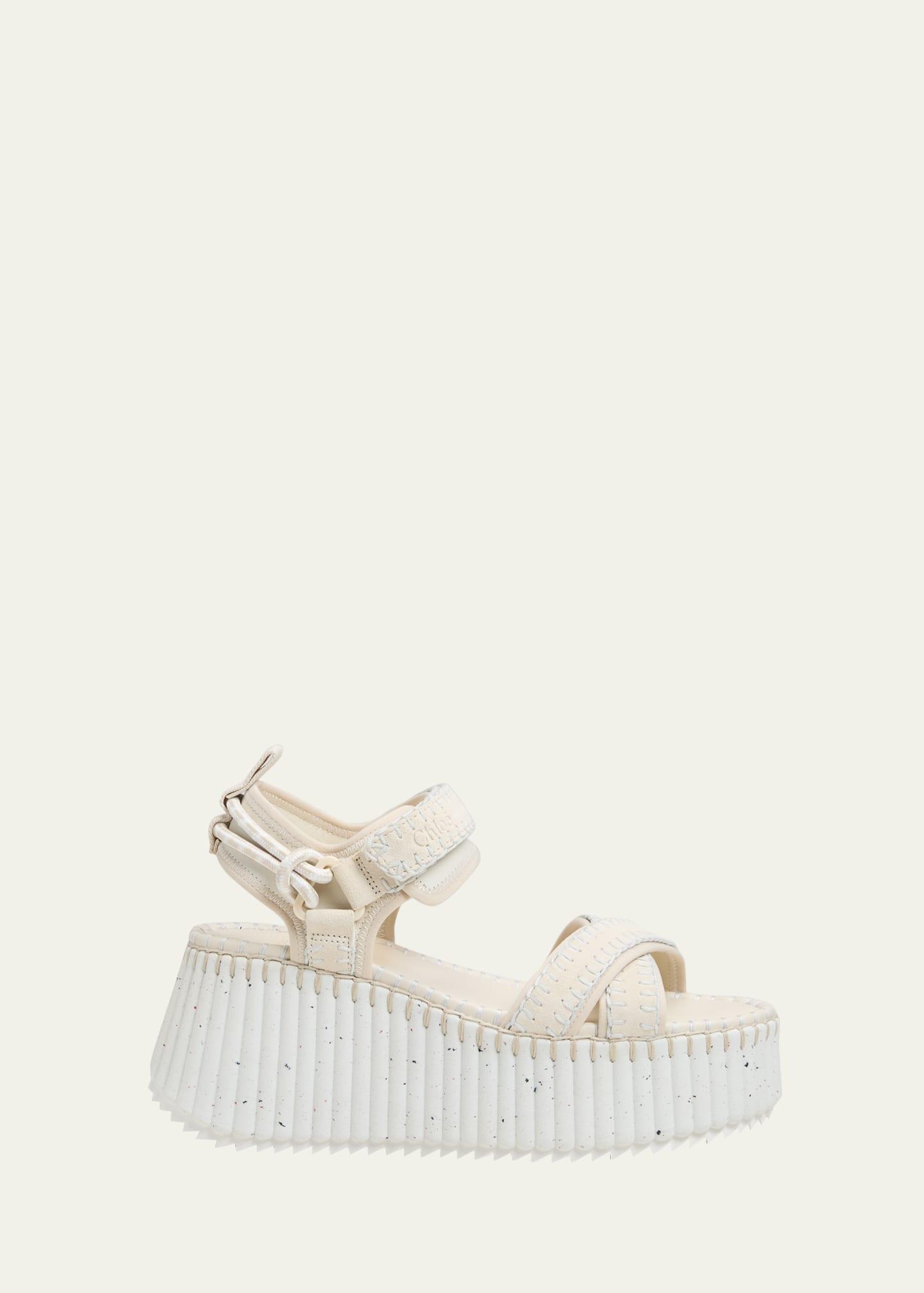 Chloe Womens Nama Platform Wedge Sandals Product Image