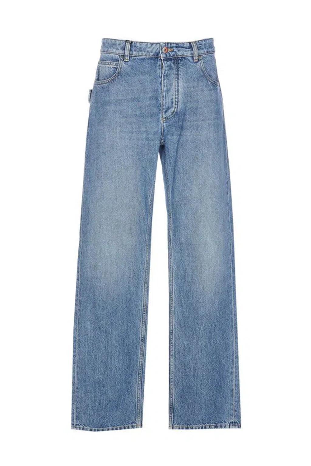 Vintage Washed Boyfriend Denim Jeans In Blue product image