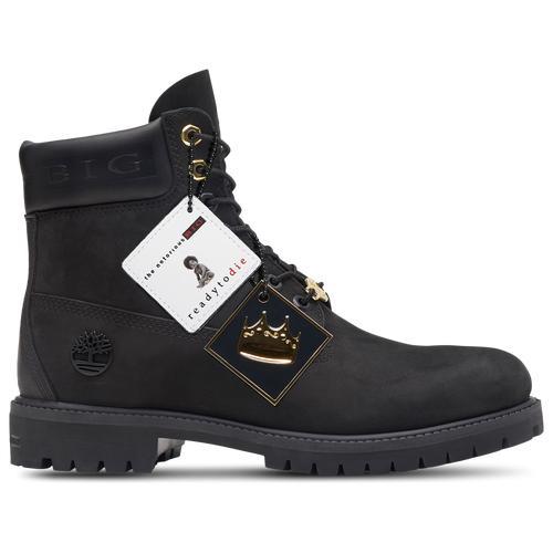 Timberland Mens Timberland 6 Inch Premium Waterproof Boots Biggie - Mens Black/Gold Product Image