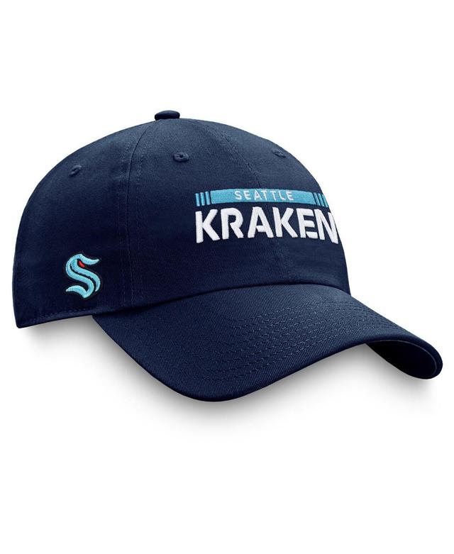 Mens Fanatics Deep Sea Blue Seattle Kraken Authentic Pro Rink Adjustable Hat Product Image