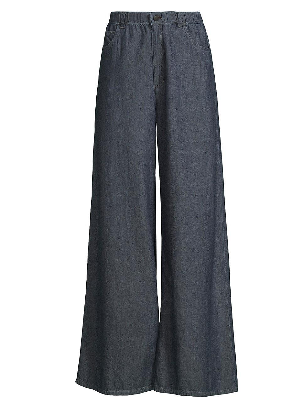 Womens Full-Length Wide-Leg Jeans Product Image