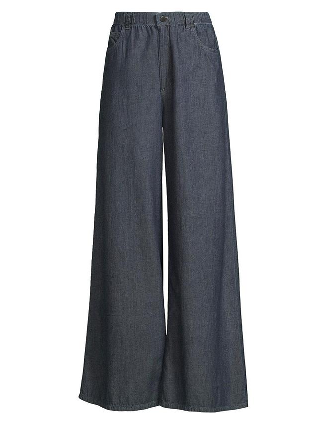 Womens Full-Length Wide-Leg Jeans Product Image