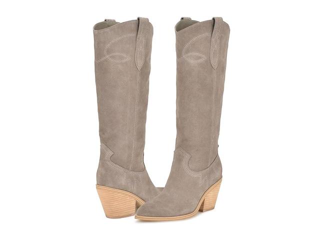 Nine West Smash Womens Suede Knee-High Boots Grey Product Image