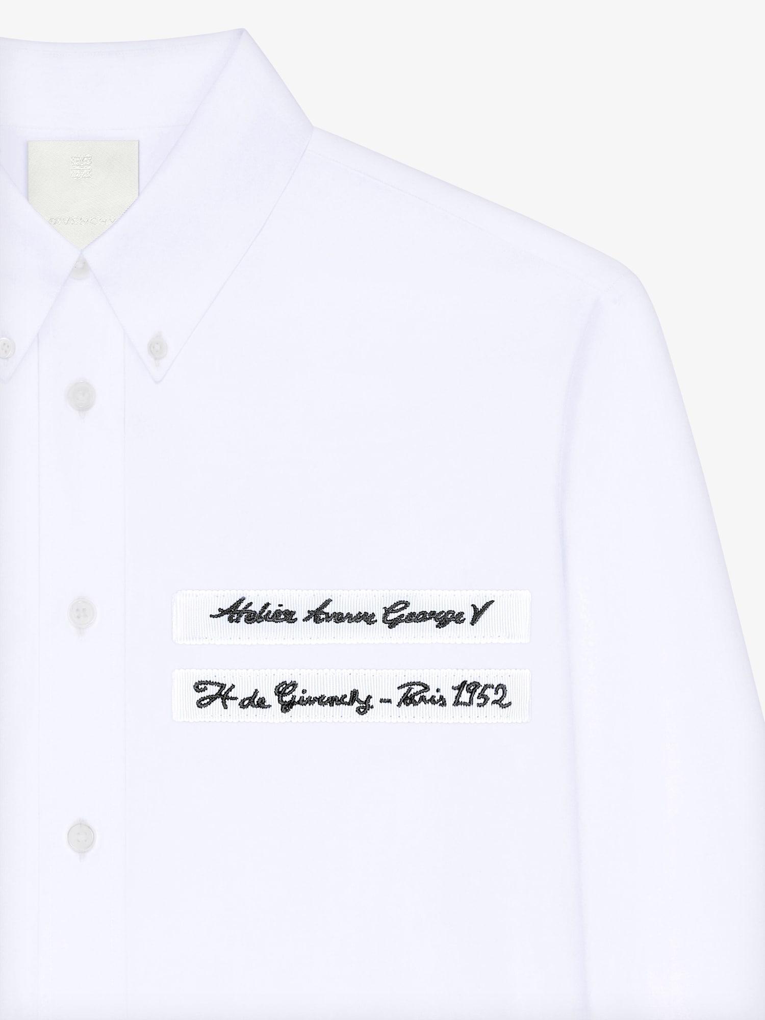 Shirt in poplin with GIVENCHY gros grain Product Image