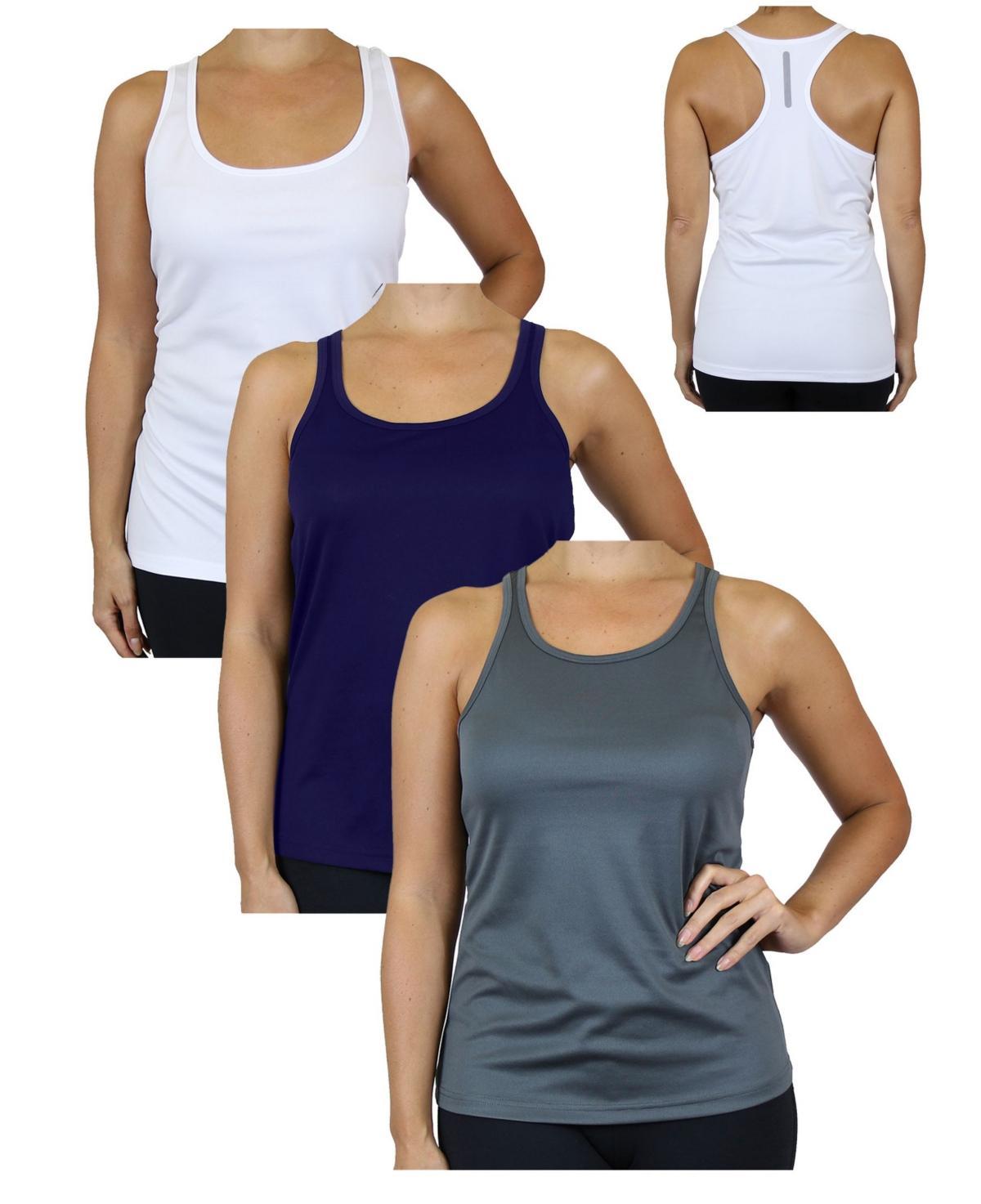 Galaxy By Harvic Womens Moisture Wicking Racerback Tanks, Pack of 3 Product Image