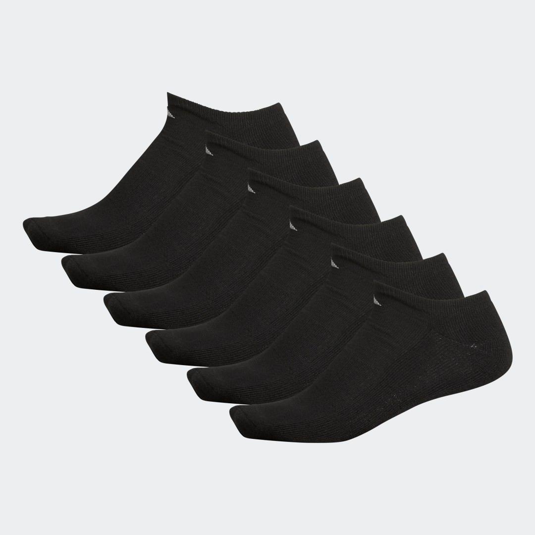 Mens adidas 6-pack Athletic Cushioned No-Show Socks Black Product Image