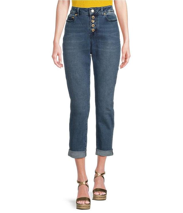 MICHAEL Michael Kors Skinny High Waisted Cropped Selma Jeans Product Image