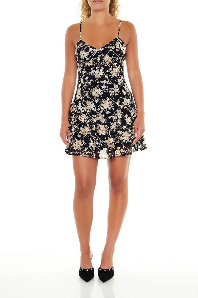 Layered Floral Eyelet Mini Dress | Forever 21 Product Image