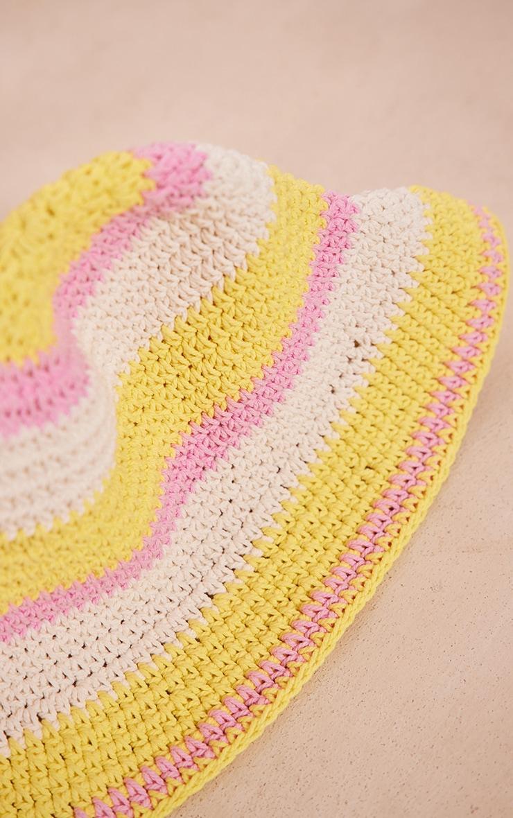 Multi Crochet Knit Bucket Hat Product Image