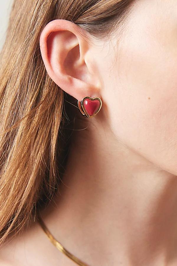 Red Heart Earring Womens at Urban Outfitters Product Image