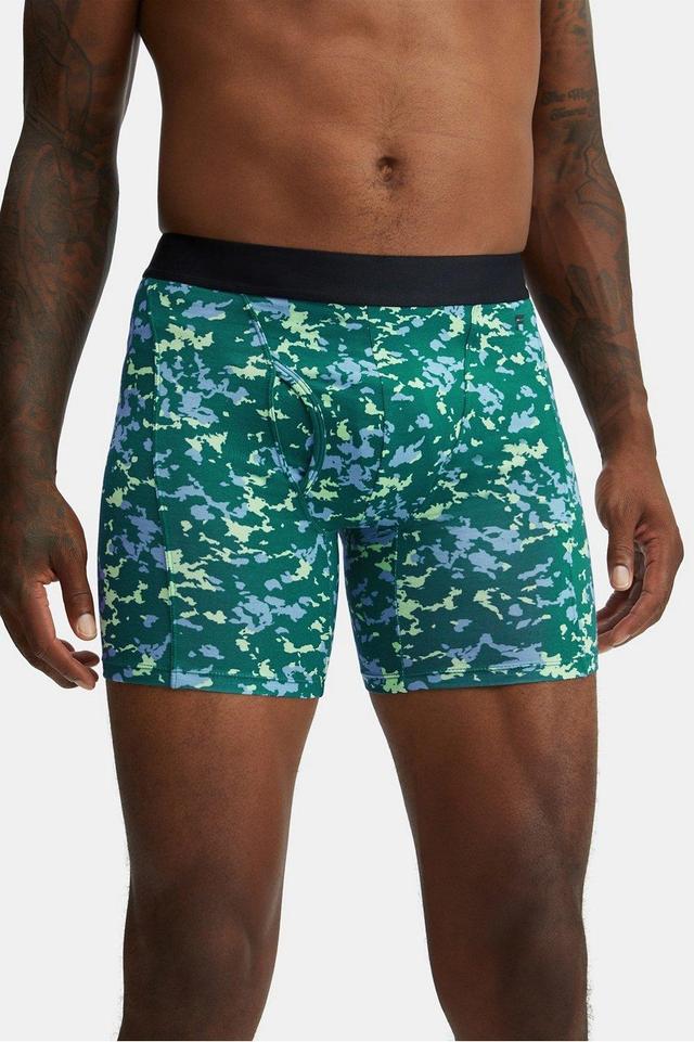 Fabletics Men The 24-7 Boxer Brief male Forest Lagoon Aerial Camo Size M Product Image