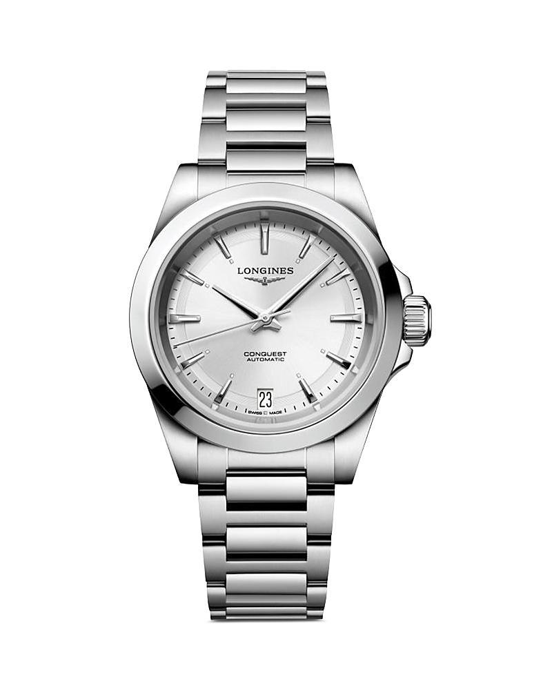 Longines Womens Swiss Automatic Conquest Stainless Steel Bracelet Watch 34mm Product Image