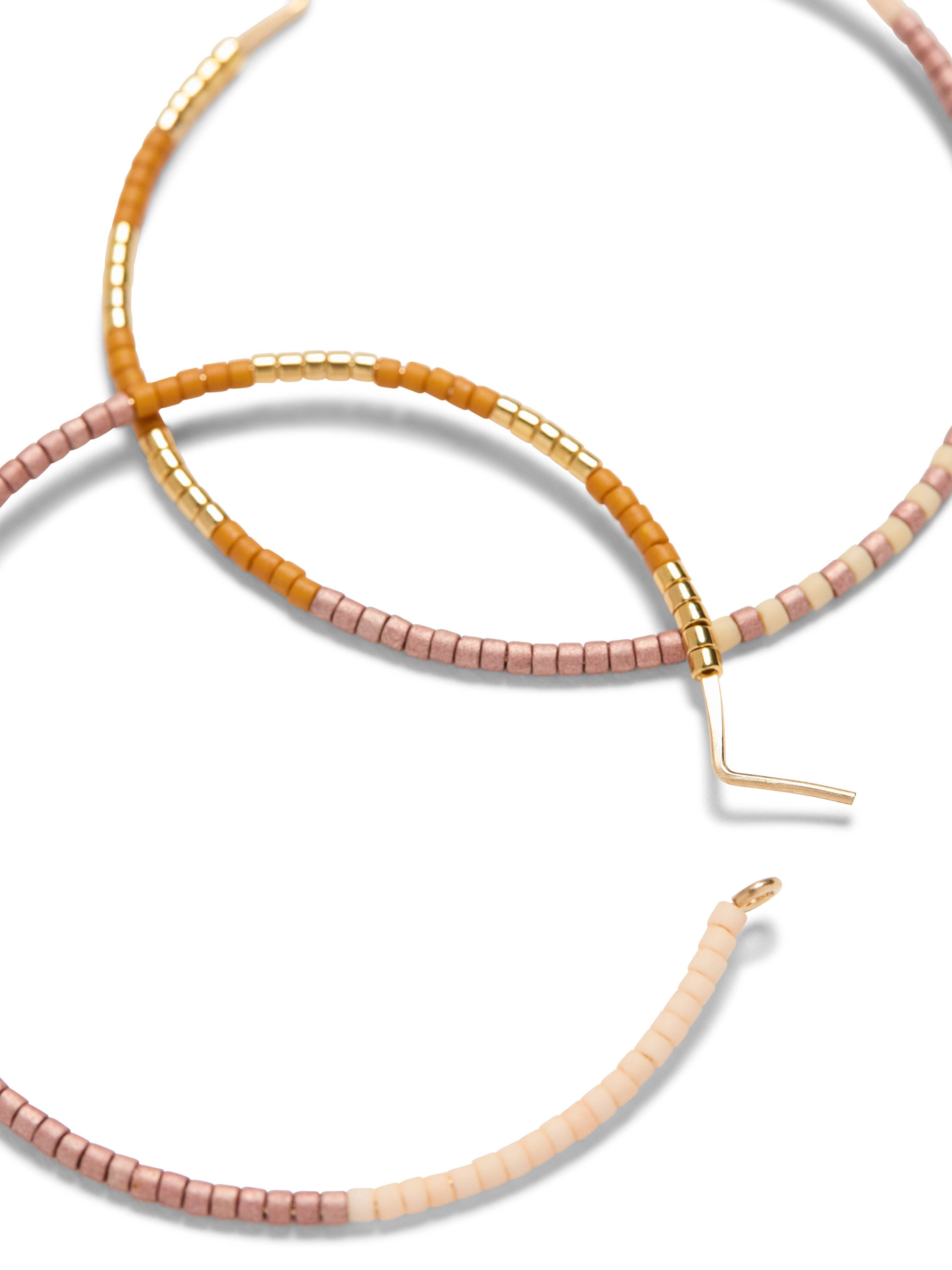 Faherty X Beyond The Sea Hoop Earring - Coral Multi Female Product Image