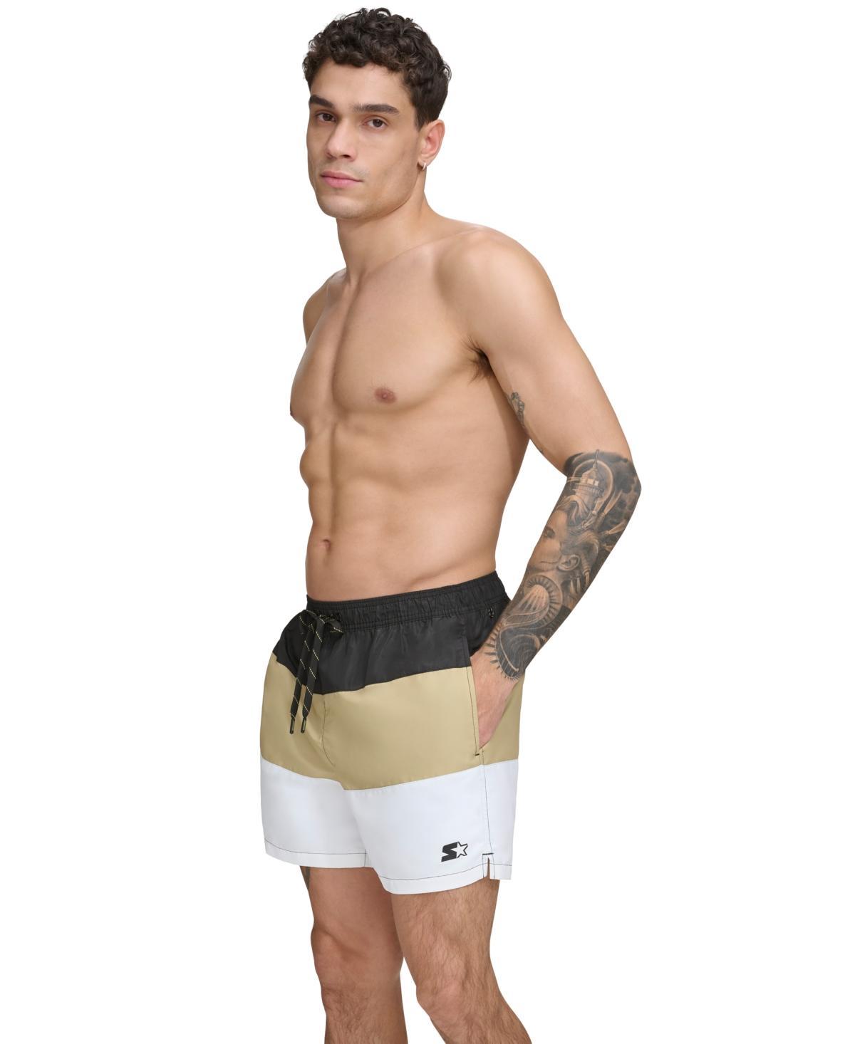 Starter Mens Modern Euro Colorblocked 5 Volley Shorts Product Image