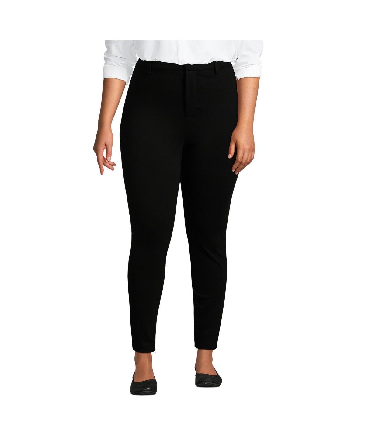 Plus Size Lands End High Rise Ponte Polished Leggings, Womens Product Image