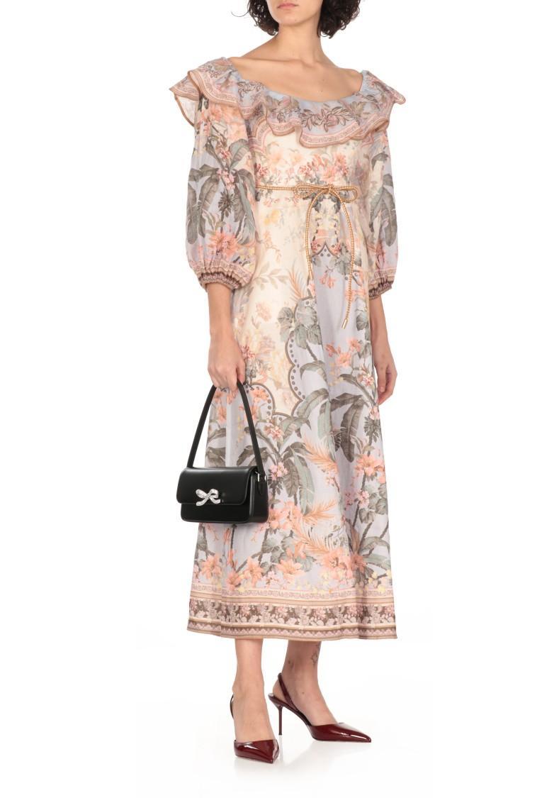 ZIMMERMANN Wylie Off-shoulder Midi Dress In Blue Product Image