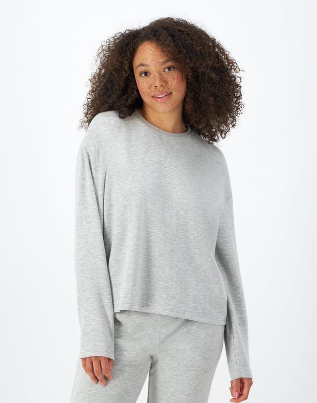 Hanes Originals Comfywear Womens French Terry Crewneck Pullover Grey Marle S Product Image