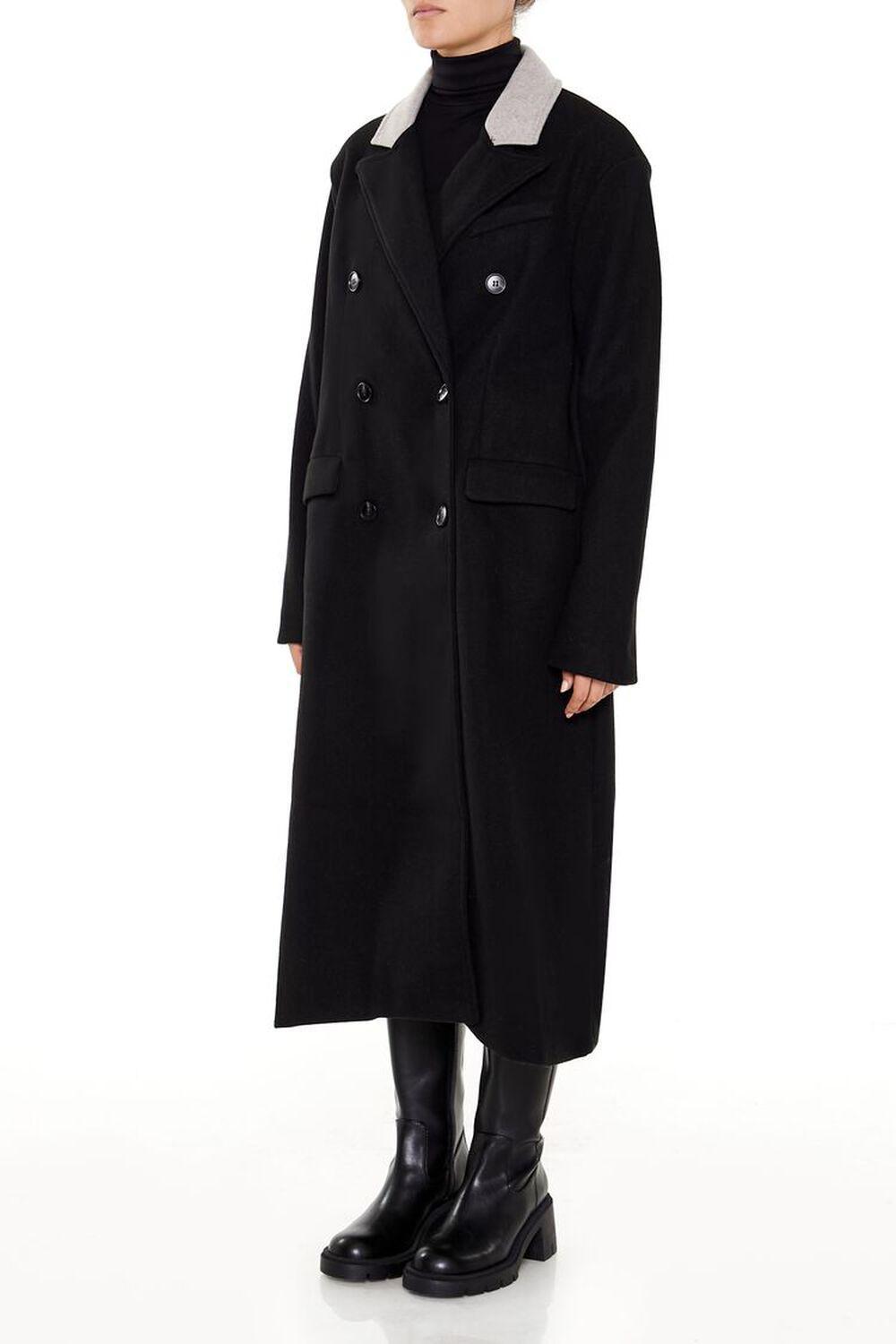 Two-Tone Double-Breasted Trench Coat | Forever 21 Product Image