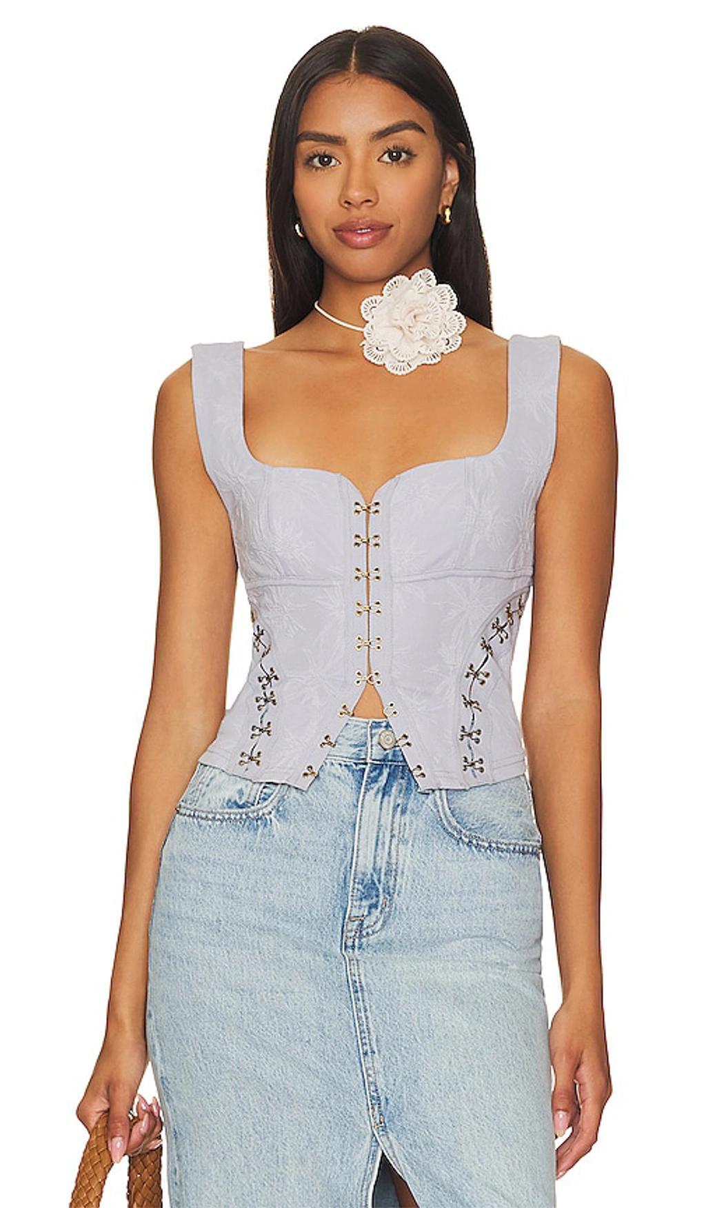 Don't Look Back Bustier In Blue Product Image