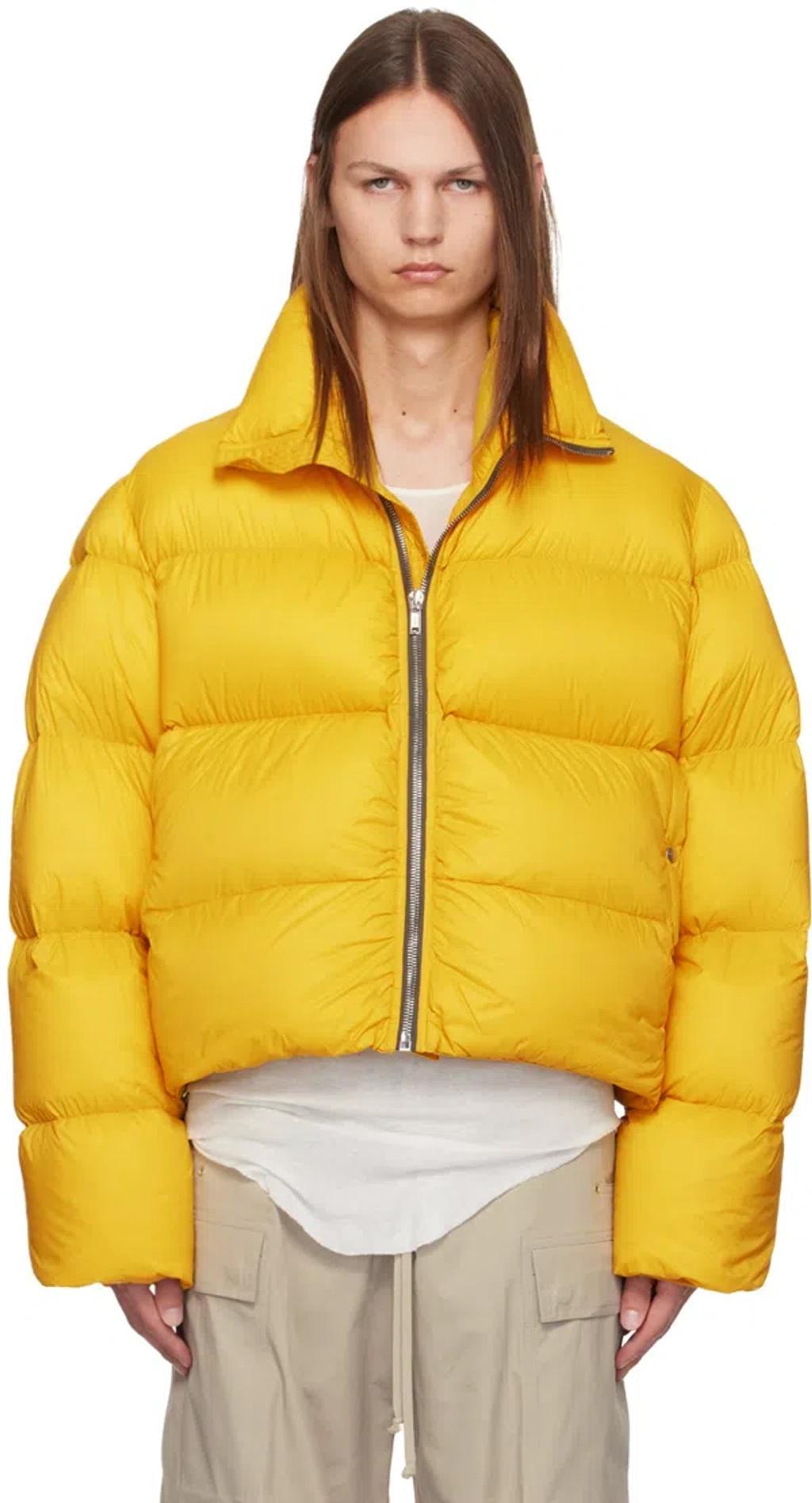 RICK OWENS Turtle Jacket In Yellow Product Image