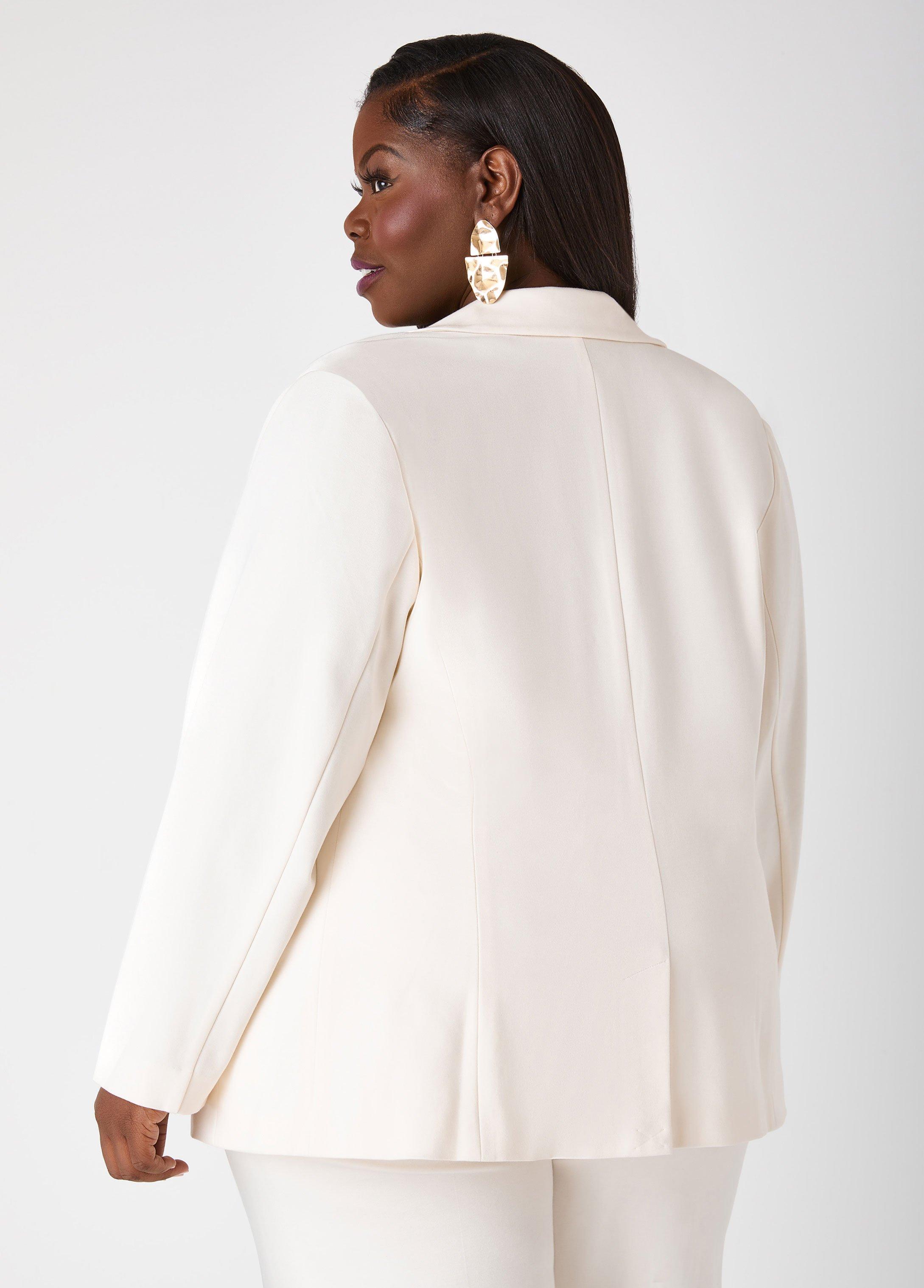 Plus Size Ponte Blazer Ashley Stewart Product Image