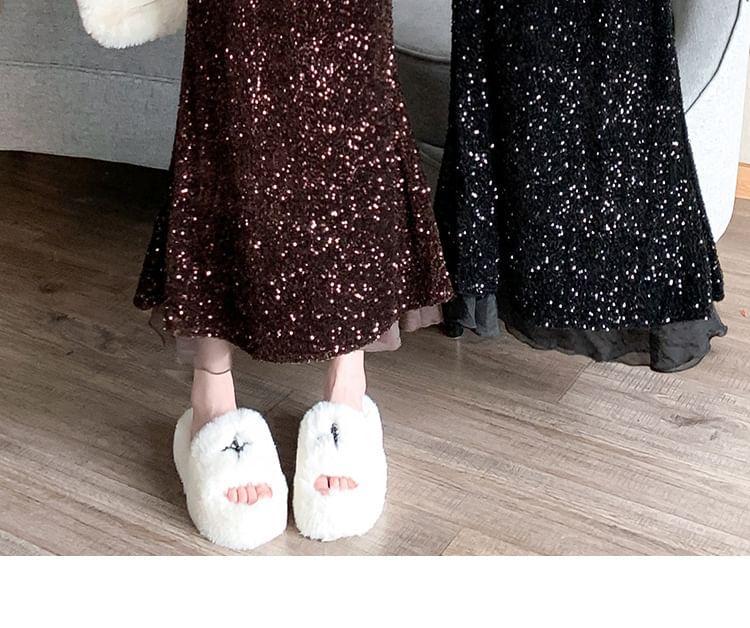 High Rise Sequined Midi Mermaid Skirt Product Image