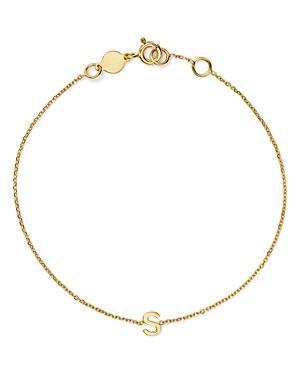 Moon & Meadow 14K Yellow Gold Initial Chain Bracelet Product Image