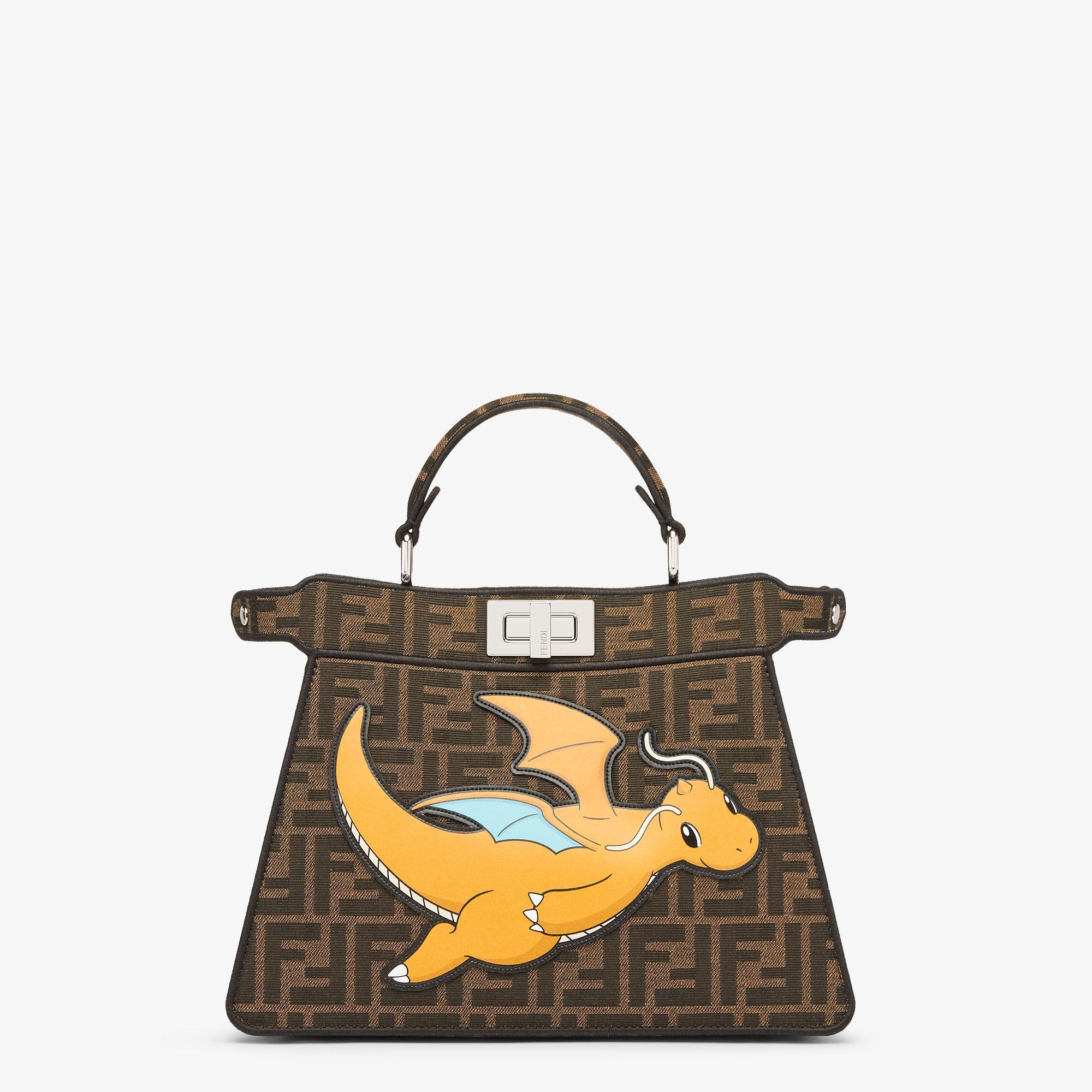 Peekaboo ISeeU SmallFENDI x FRGMT x POKÉMON brown FF fabric bag Product Image