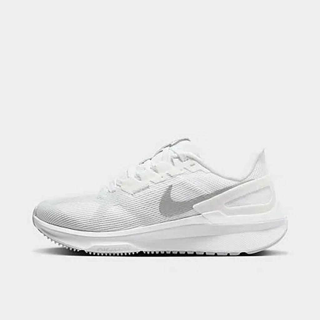 NIKE Structure 25 Women's Road Running Shoe In 101 In White/metallic Silver/pure Platinum Product Image