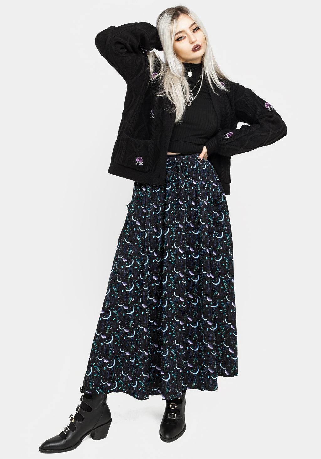 Diana Moon Moth Midaxi Skirt Product Image