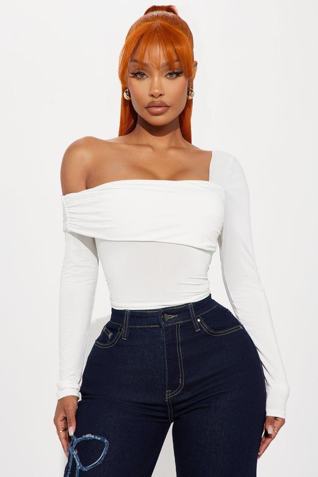 Kinsley Off Shoulder Top - White Product Image