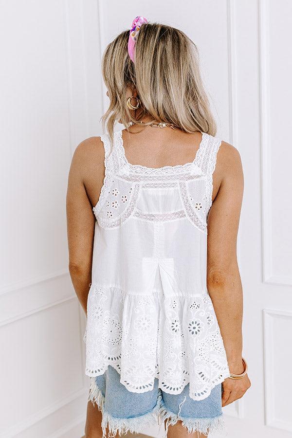 Floating On Cloud Nine Eyelet Top Product Image