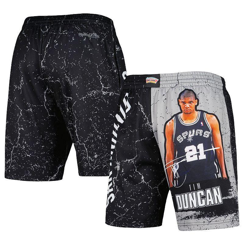 Mens Mitchell & Ness Tim Duncan San Antonio Spurs Hardwood Classics Player Burst Shorts Product Image