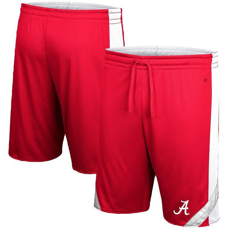 Mens Colosseum Crimson, White Big and Tall Alabama Crimson Tide Team Reversible Shorts Product Image