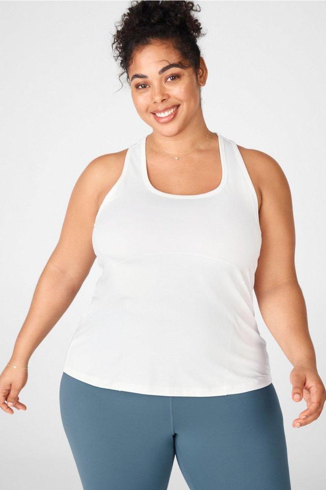 Fabletics Phoenix Racerback Tank Womens white plus Size 2X Product Image