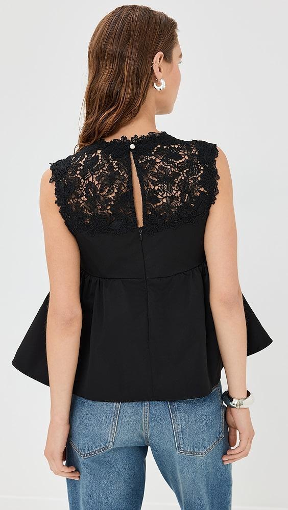 Kika Vargas Ivonne Top Black Twill | Shopbop Product Image