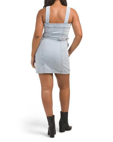 Sleeveless Denim Midi Dress for Women | Cotton Product Image