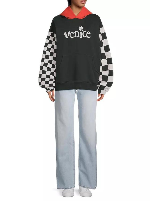 Venice Check Cotton-Blend Hoodie Product Image