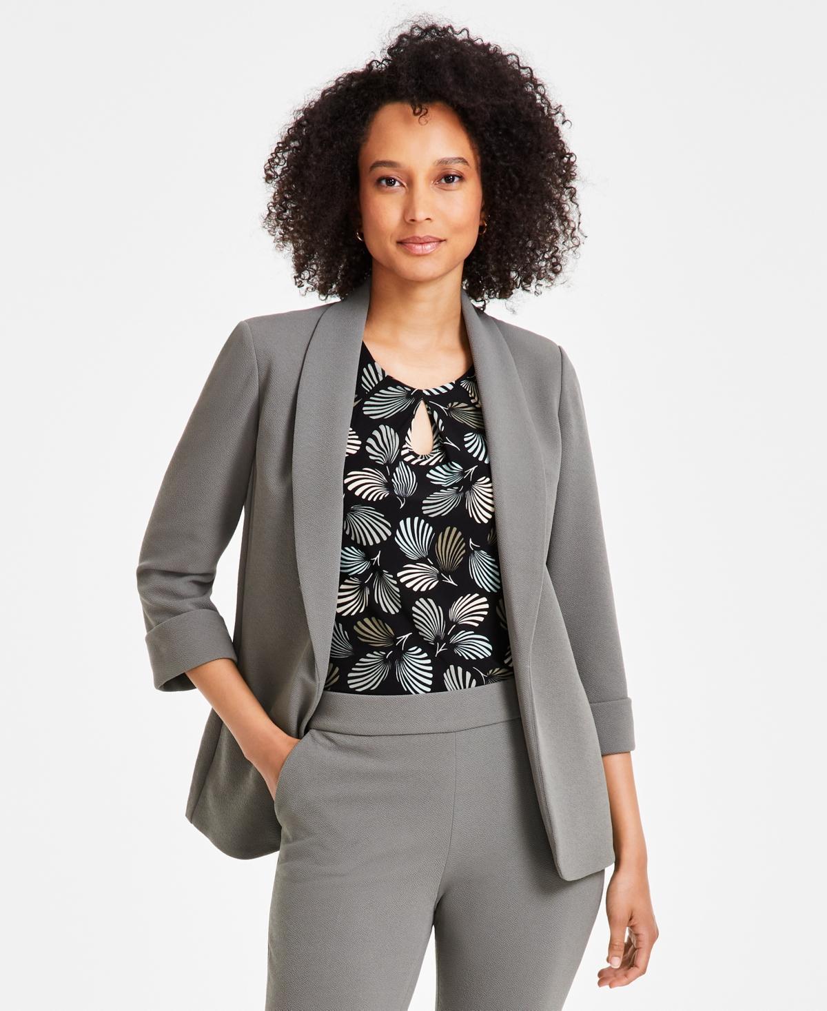 Kasper Womens Shawl-Collar Open-Front Blazer Product Image