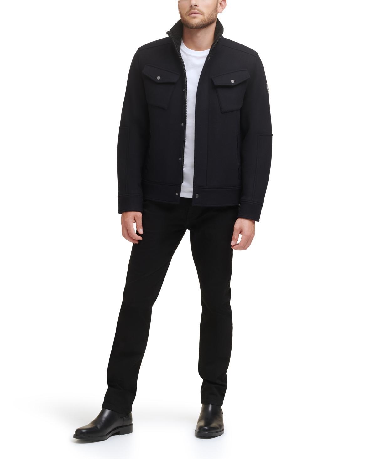 Kenneth Cole New York Wool Blend Long Sleeve Coat Product Image