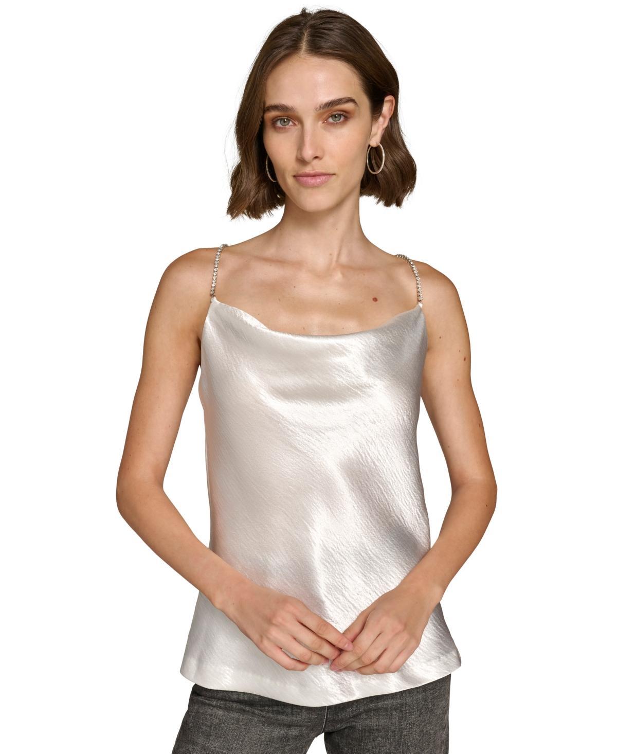 Karl Lagerfeld Paris Womens Hammered Satin Camisole Product Image