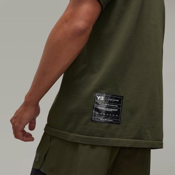 adidas Y-3 Running Short Sleeve Tee Night Cargo L Mens Product Image