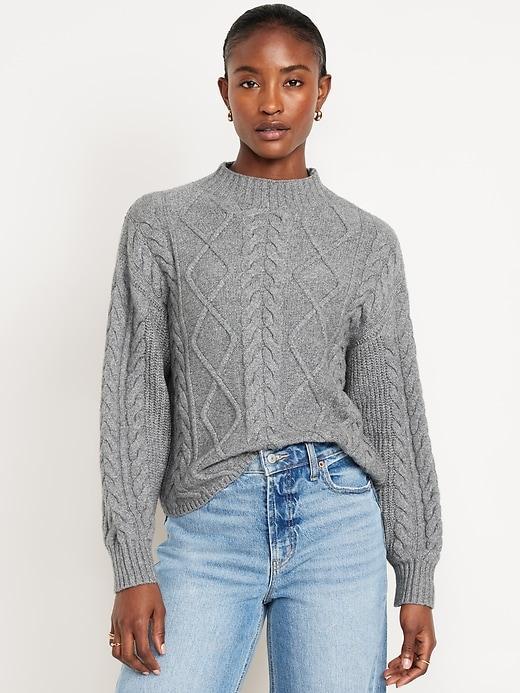 SoSoft Crop Cable-Knit Sweater Product Image