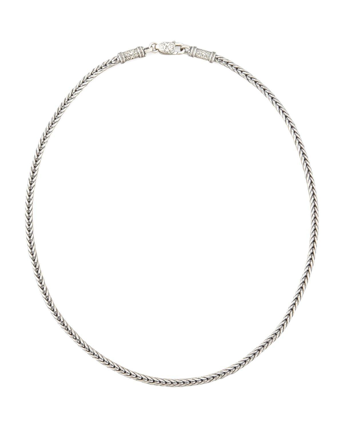 Womens Sterling Silver Wheat Chain Necklace Product Image