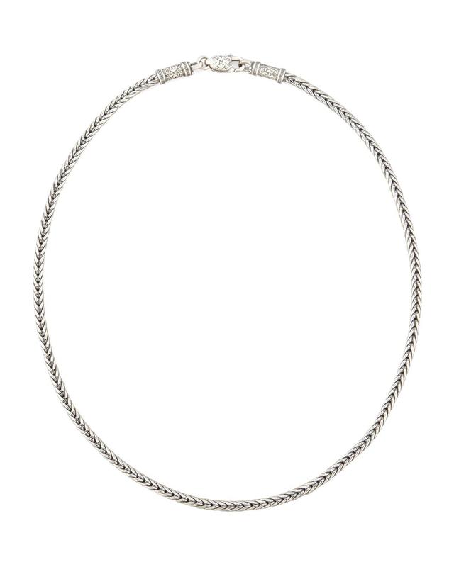 Womens Sterling Silver Wheat Chain Necklace Product Image