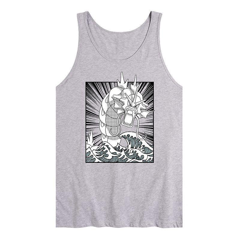 Mens Pokemon Gyarados Anime Tank Med Grey Product Image