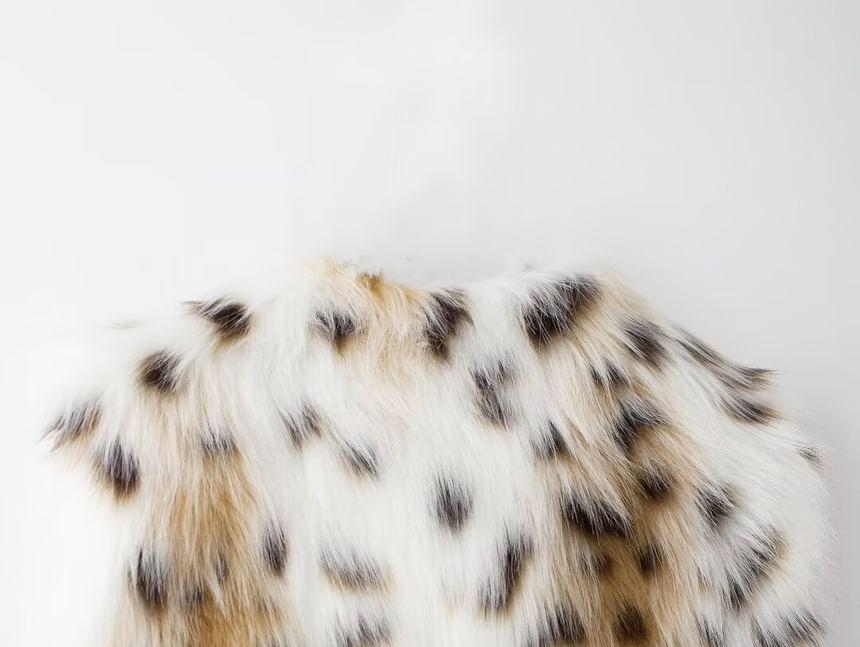 Animal Print Fluffy Vest Product Image