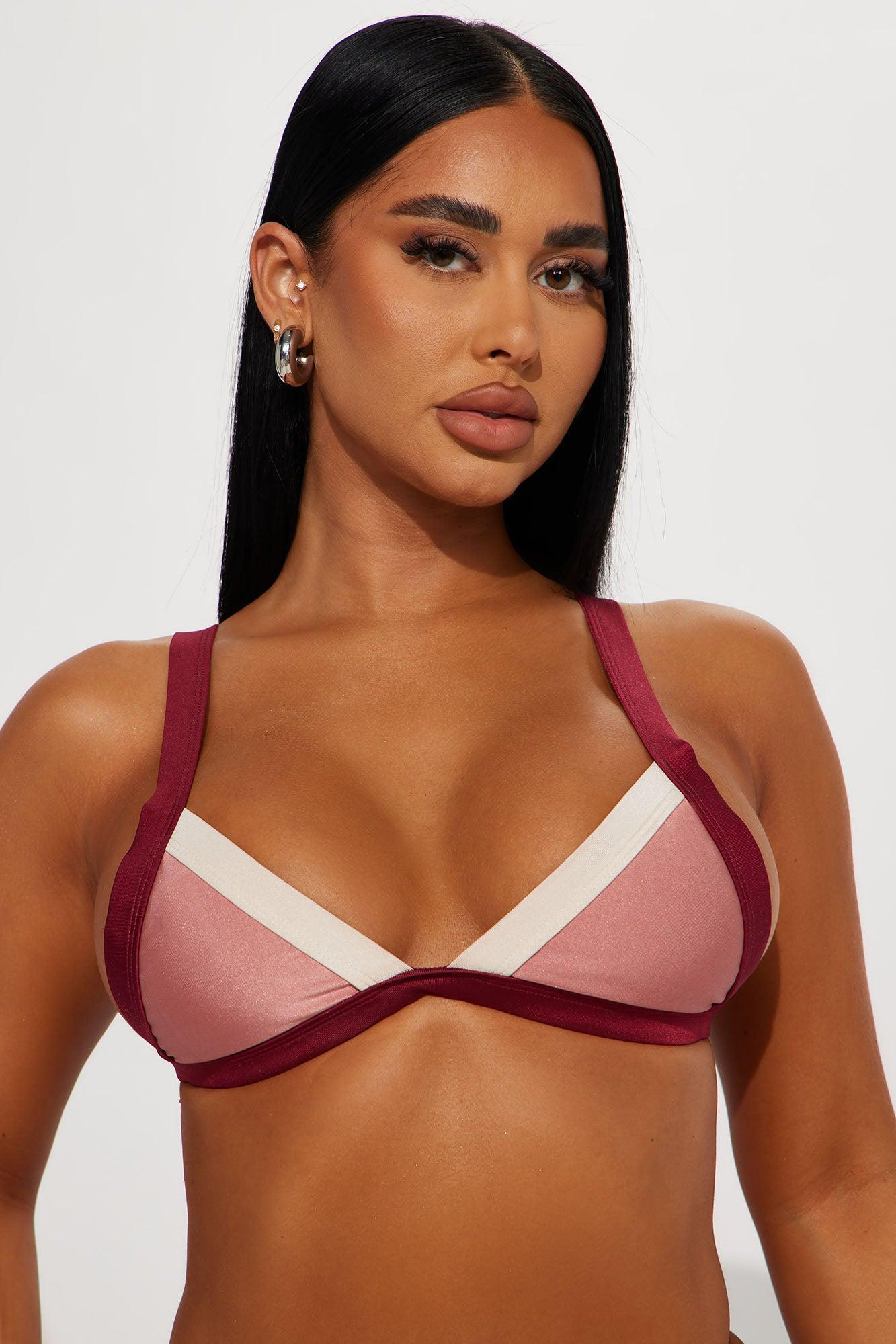 Luxe Escape Triangle Bikini Top - Rose Product Image